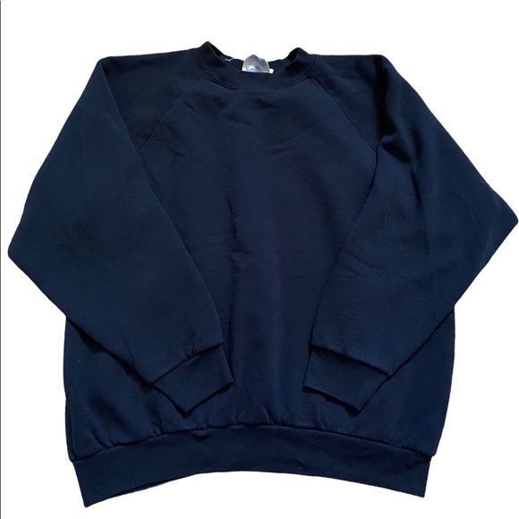 Vintage Navy blue Fruit of the loom Crewneck blank size XL - Picture 1 of 3